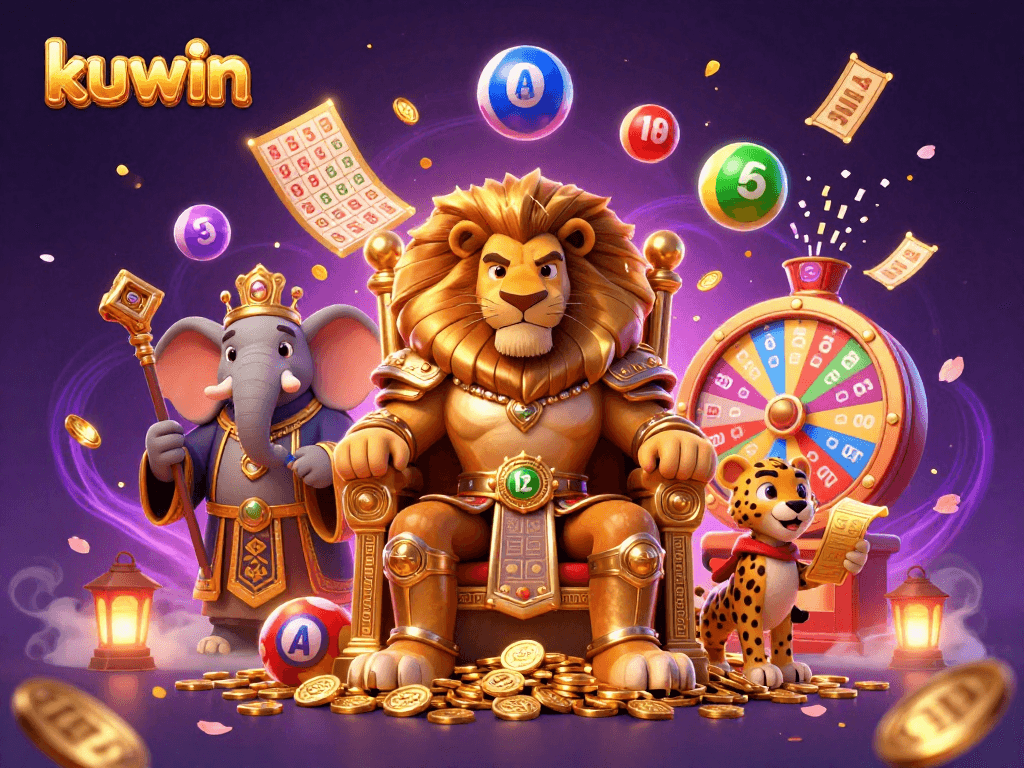 Kuwin empowers thrilling gambling experiences with lion king glory, vibrant casino elements, and dynamic lottery energy.