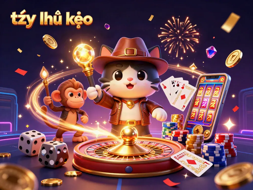 Place your bets with tỷ lệ kèo - a vibrant casino scene of an explorer uncovering riches!