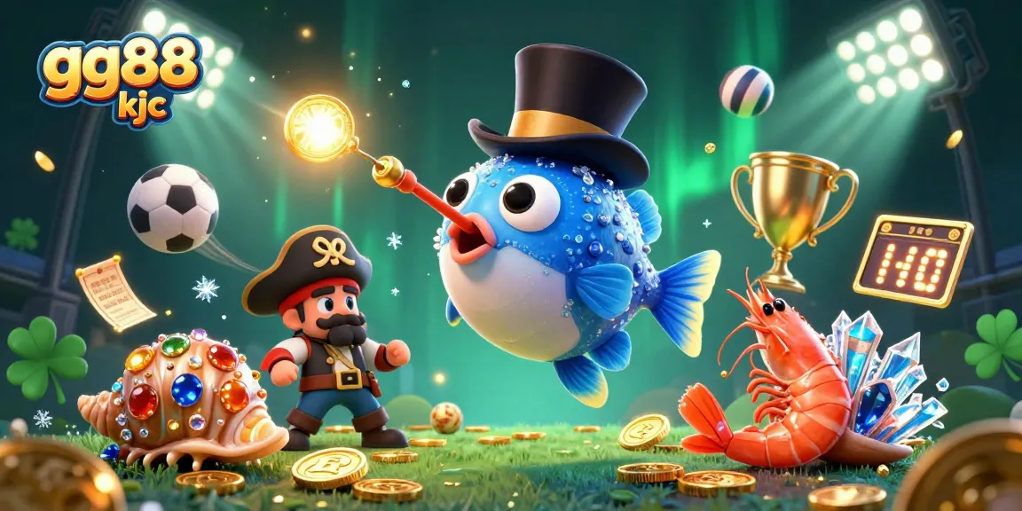 Experience thrilling gameplay with gg88 kjc, featuring vibrant underwater characters and golden coins.