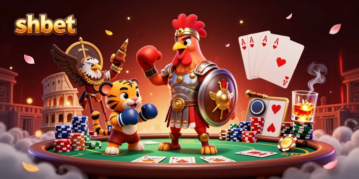 Experience shbet's unique gaming atmosphere with colored poker chips and engaging card games.