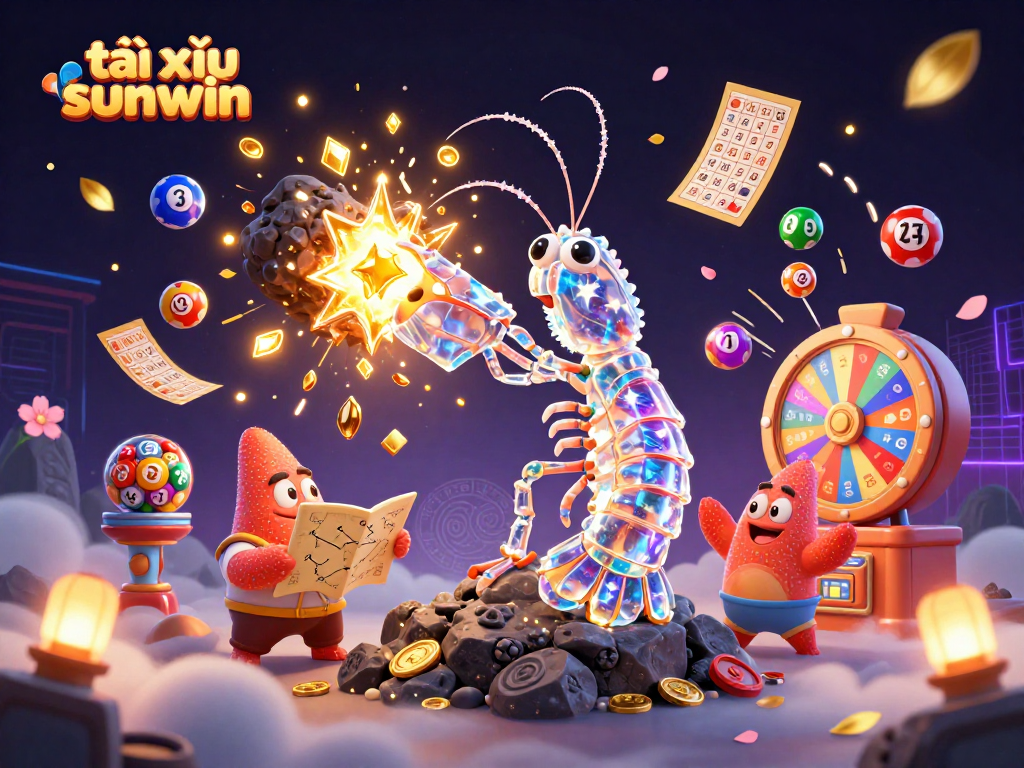 Engage with tài xỉu sunwin in this vibrant 3D casino scene filled with dynamic game elements and exciting visuals.