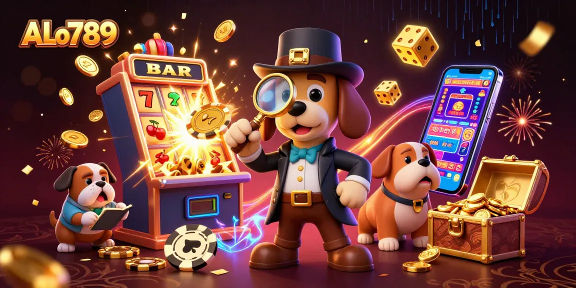 Play thrilling games at ALo789 while the detective discovers treasure in an exciting casino environment