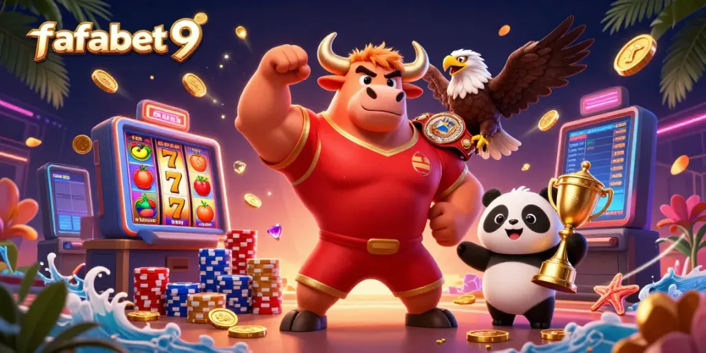 Experience thrilling wins with fafabet 9's vibrant casino scene featuring iconic characters and dynamic games.