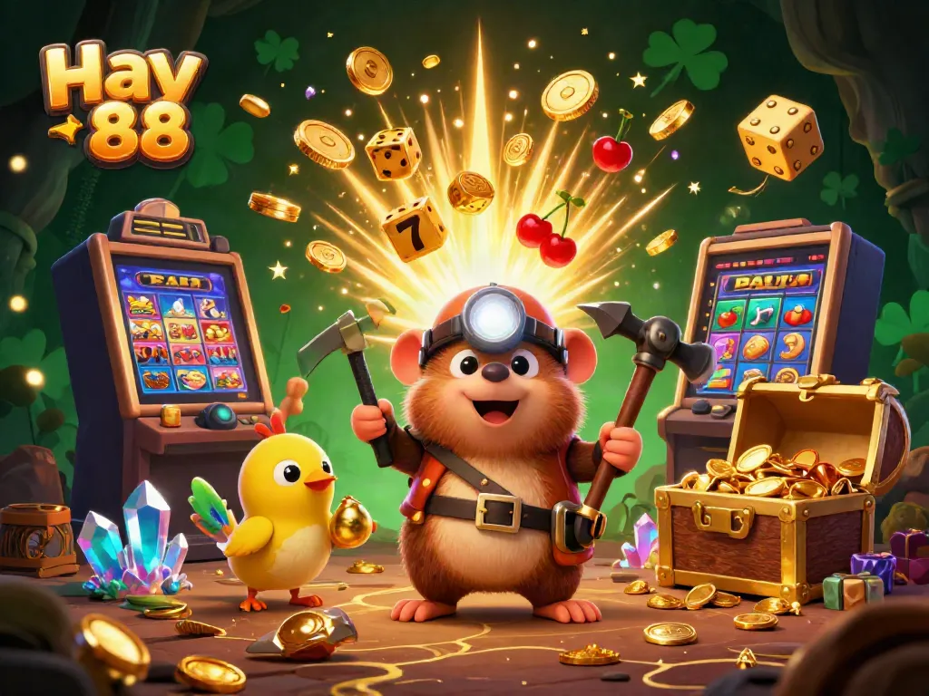 Enjoy thrilling gameplay at Hay 88 with 3D treasure hunter and vibrant casino elements alive in action.