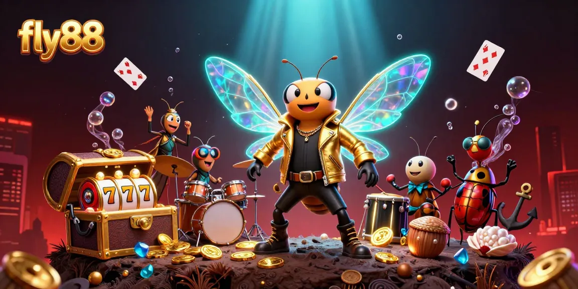Experience exciting wins at fly88 with vibrant 3D casino elements and engaging characters.