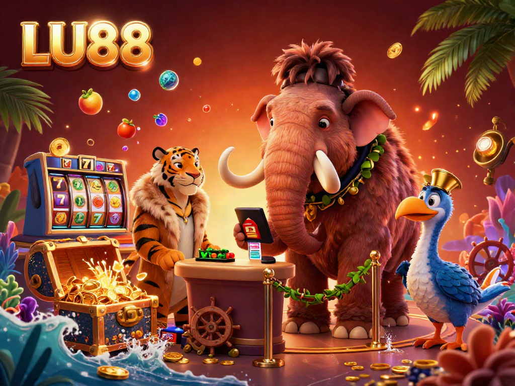 Experience the exciting world of LU88 casino with its colorful characters and vibrant gaming elements.