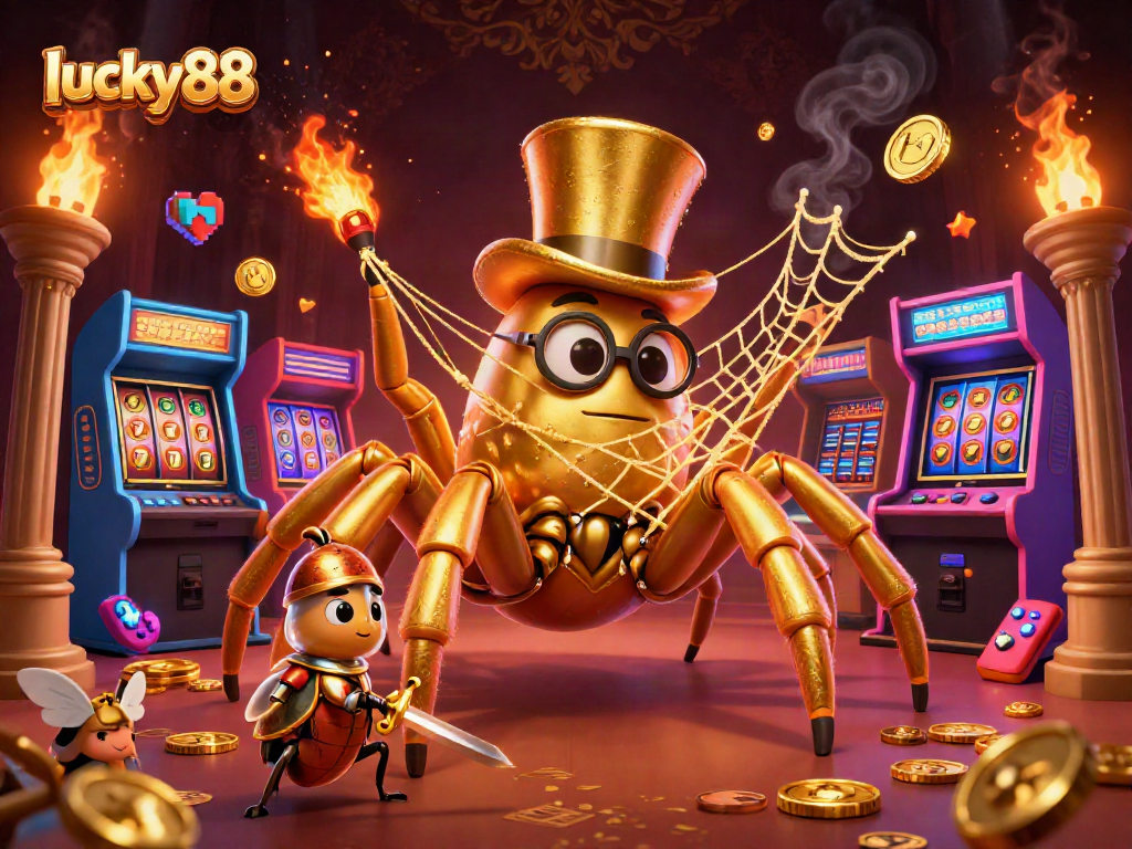 Experience the excitement of lucky88 with a dynamic casino illustration featuring engaging characters in action.