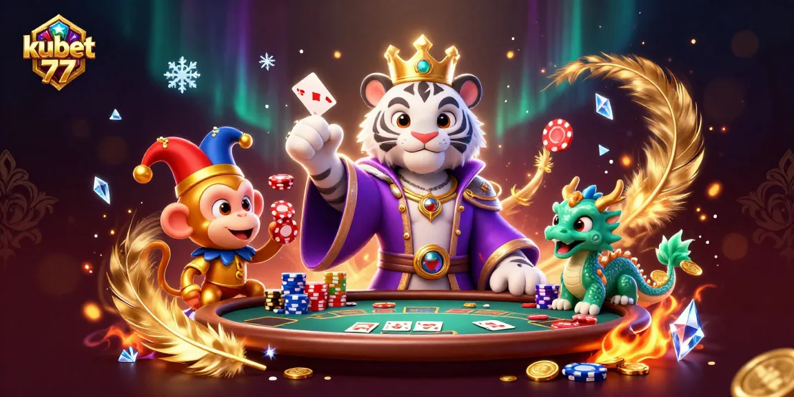 Experience thrilling gaming at kubet 77 with vibrant characters and rich casino elements.