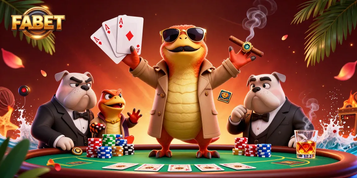 Experience thrilling action at FABET with our unique cartoon raptors and vibrant casino ambiance.