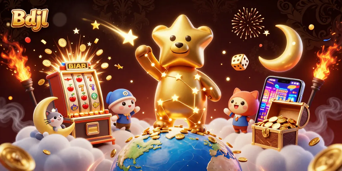 Spin the reels with Bdjl to win big in this vibrant casino scene filled with excitement.