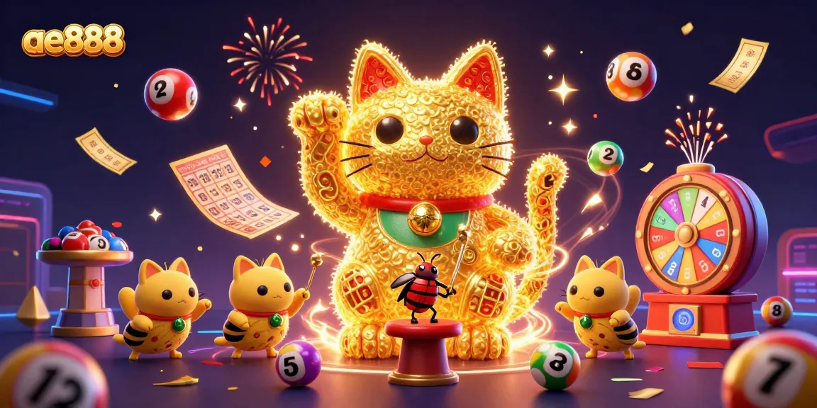 Experience exciting gameplay at ae888 with a lucky cat and dynamic casino elements.
