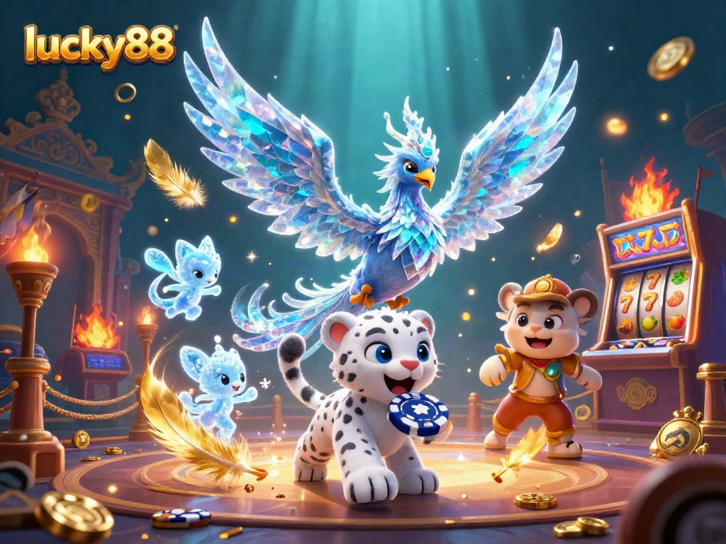 Engage in thrilling lucky88 gaming with vibrant slot elements and enchanting characters.