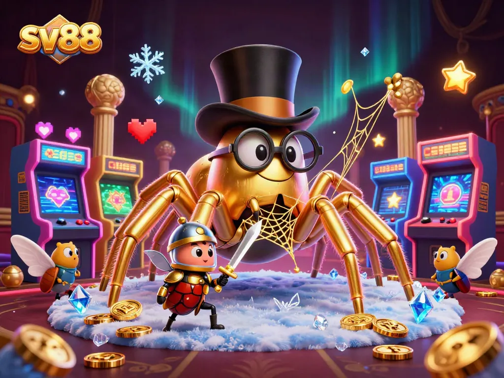 Experience winning strategies at sv88 with a dynamic casino illustration featuring engaging characters and gaming elements.