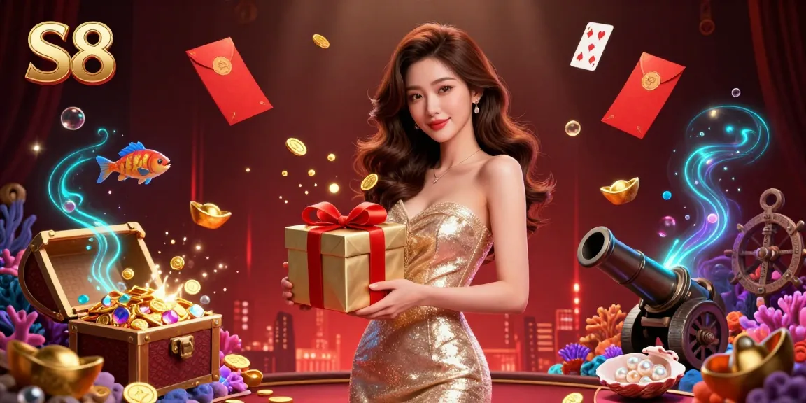 S8 introduces thrilling jackpot excitement with vibrant casino elements and festive decorations.