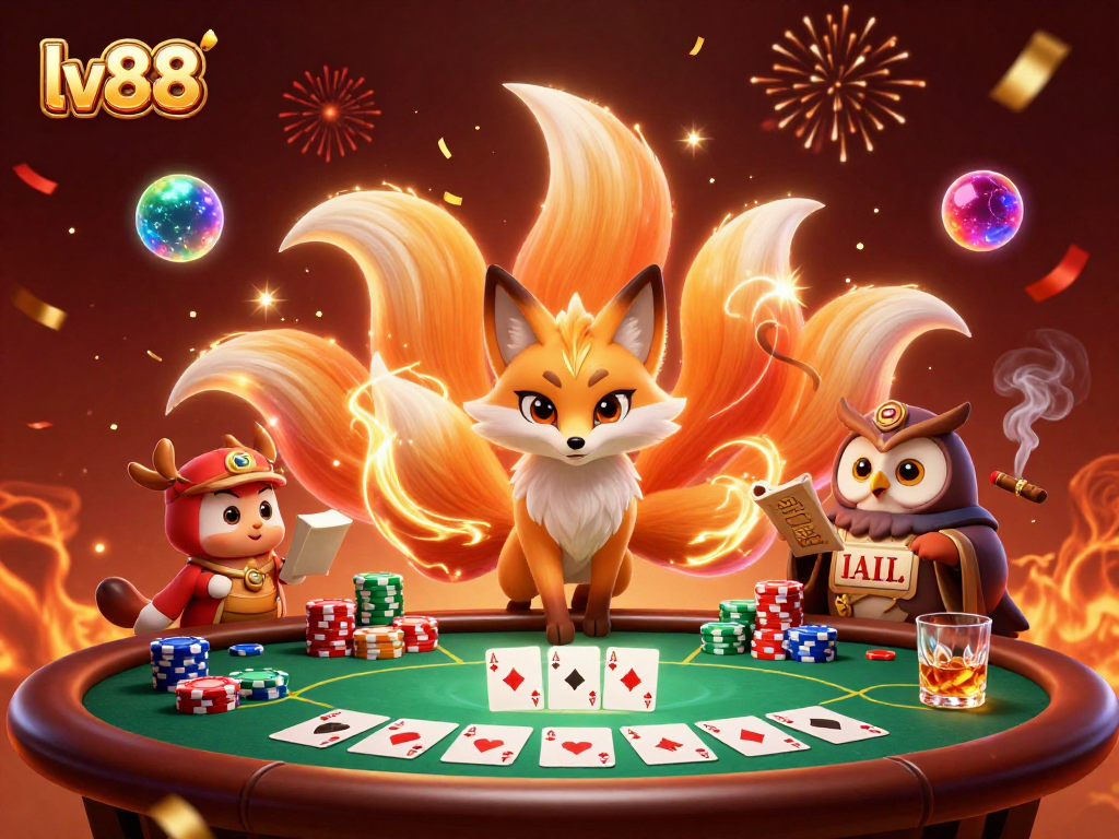Experience thrilling gameplay at lv88 while encountering magical fox spirits and poker excitement.