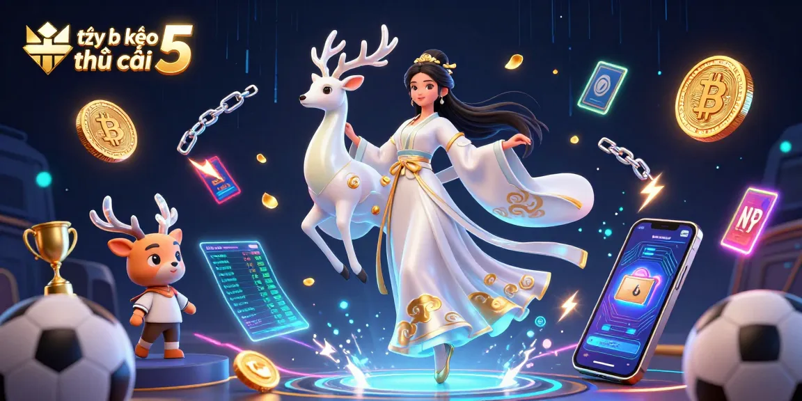 Engage with the thrilling sports betting world featuring tỷ lệ kèo nhà cái 5 dynamically illustrated with vibrant characters and elements.