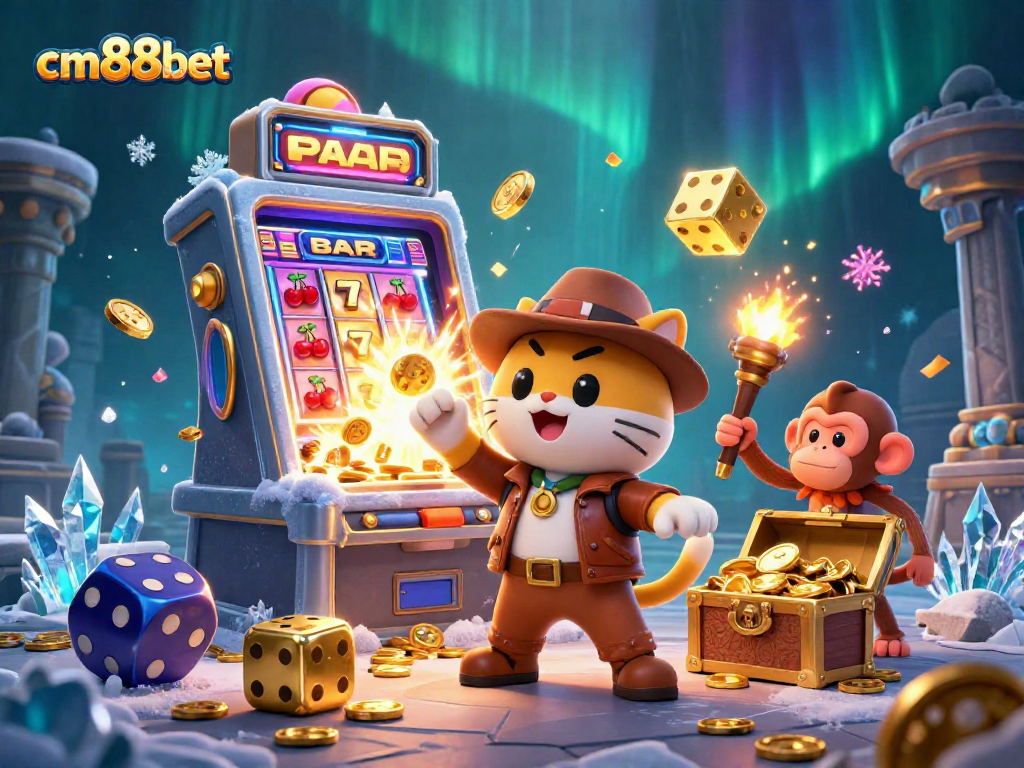 Experience the thrill of gaming with cm88bet's vibrant casino adventure illustration.