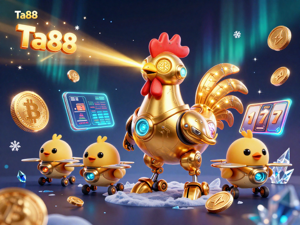Engage with Ta88's thrilling casino gaming experience featuring vibrant 3D characters and dynamic game elements.