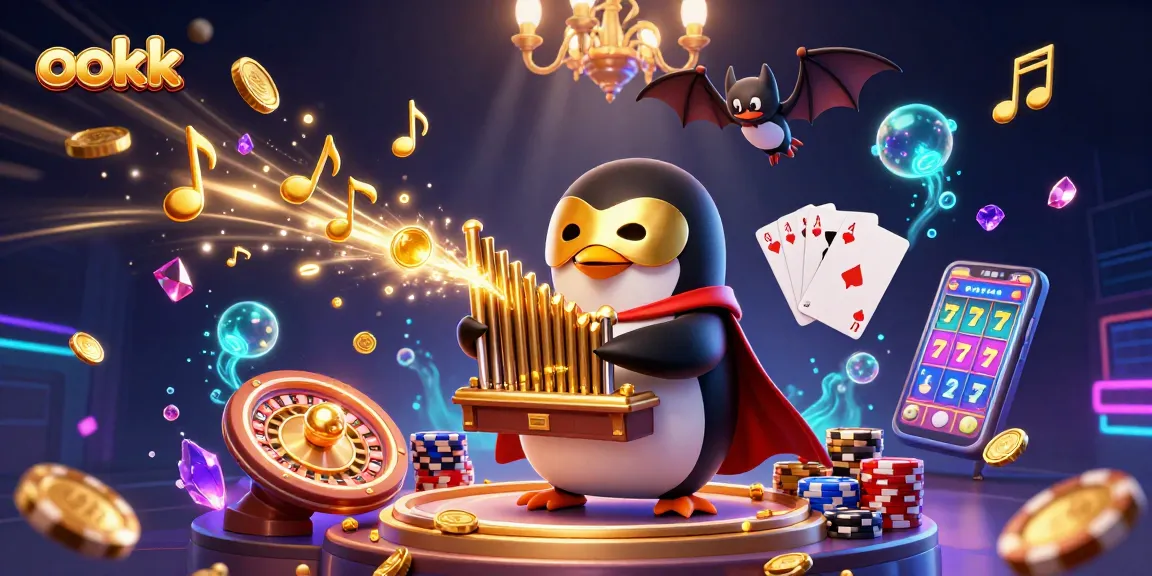 Play thrilling games at OOKK, featuring immersive casino characters and dynamic golden elements.