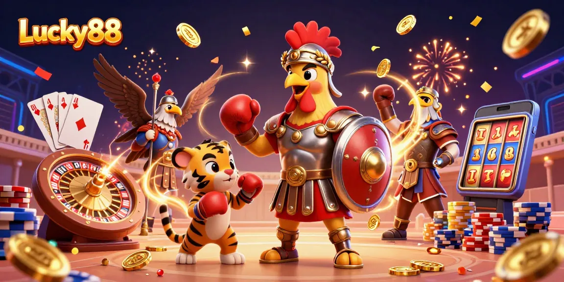 Experience the thrill of Lucky88 with vibrant casino action and dynamic game elements.