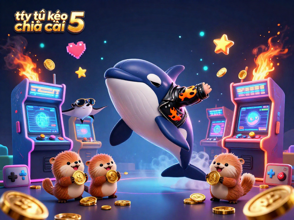 Experience dynamic gaming action with tỷ lệ kèo nhà cái 5, featuring animated sea characters and vibrant casino-themed elements.
