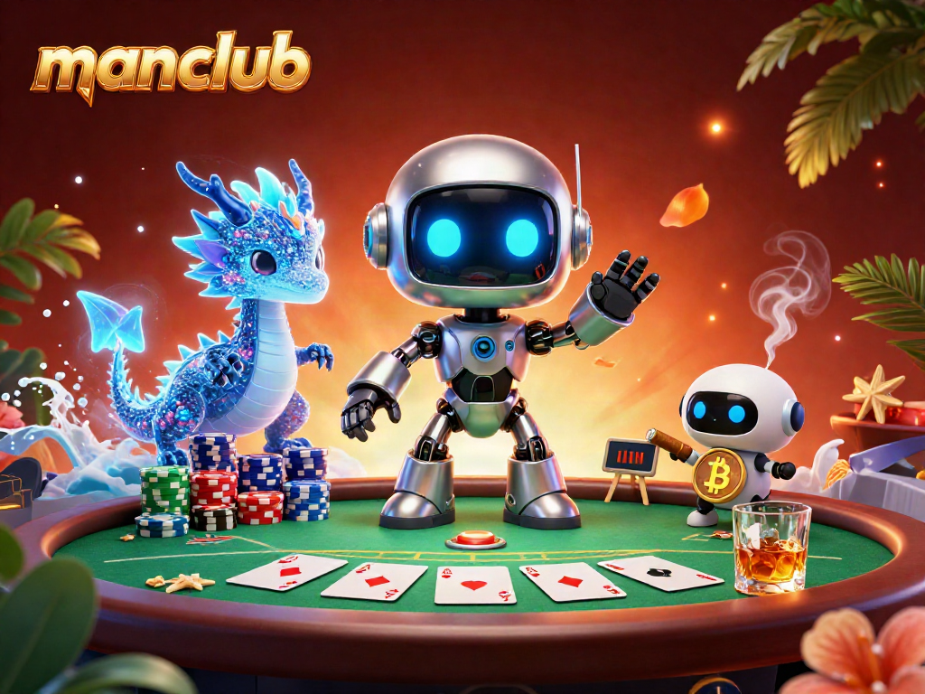 Play thrilling games at manclub with futuristic characters and poker elements for an engaging experience.