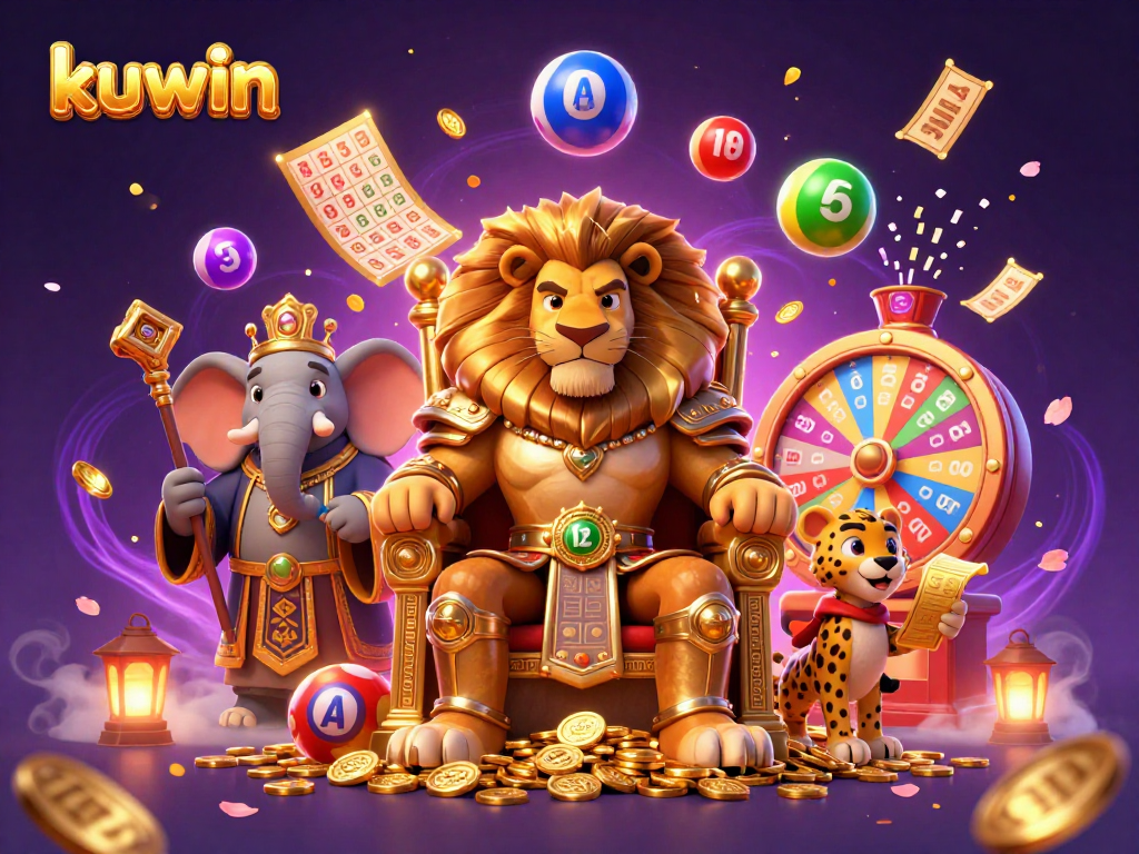 Kuwin empowers thrilling gambling experiences with lion king glory, vibrant casino elements, and dynamic lottery energy.