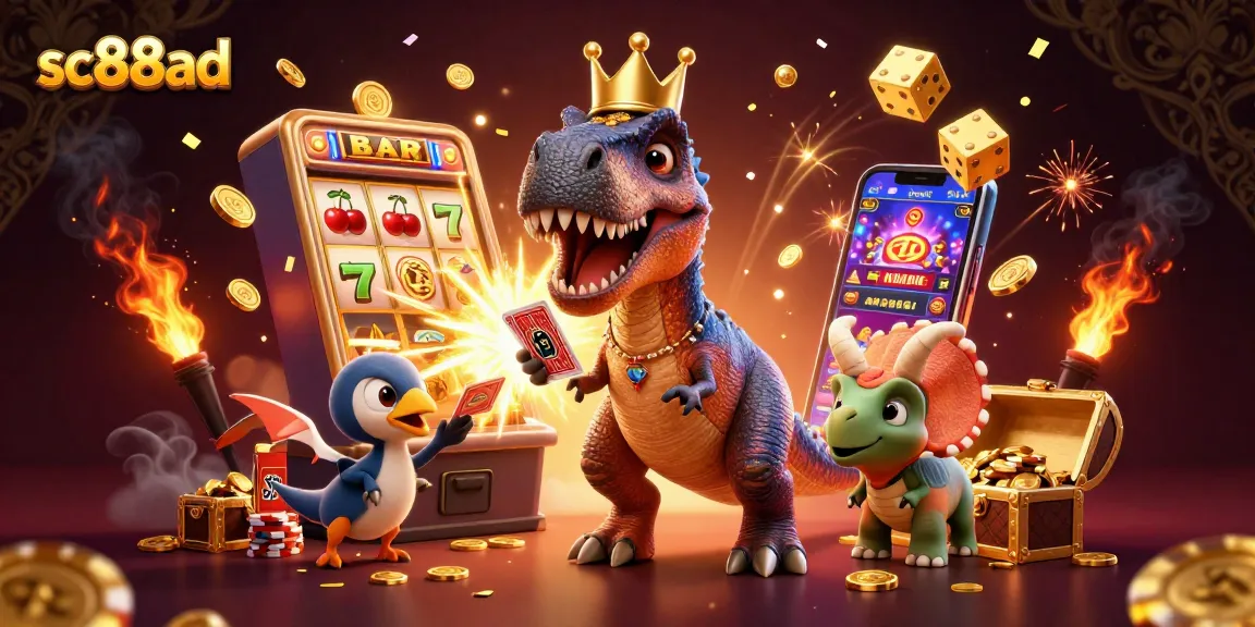 Experience thrilling wins with sc88ad as cartoon characters celebrate a casino jackpot explosion amidst dynamic gaming elements.