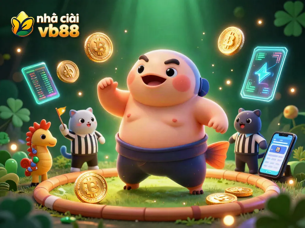 Engage with nhà cái vb88's vibrant casino scene featuring unique underwater characters and crypto elements.