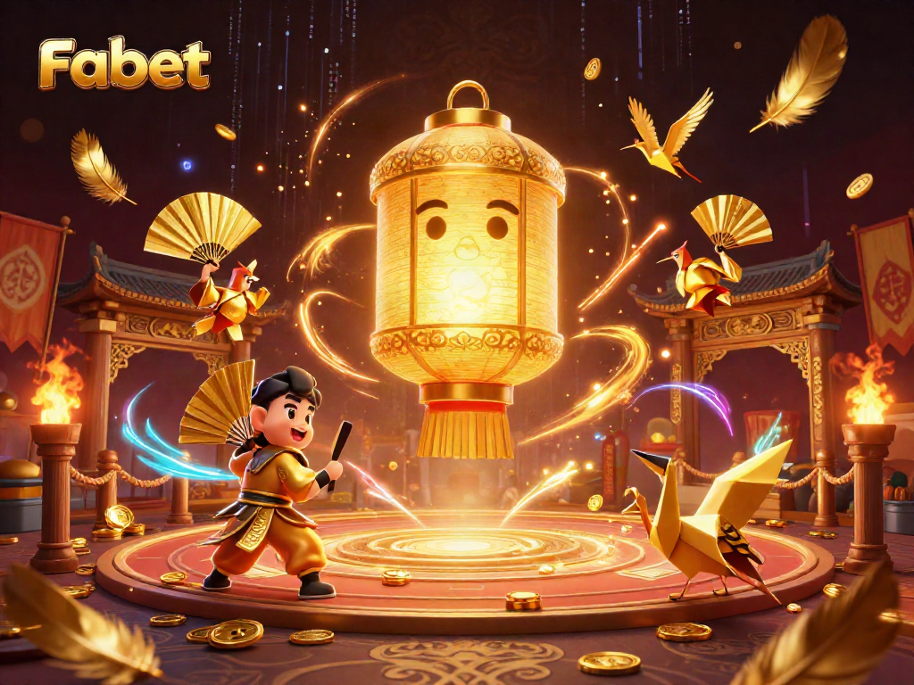 Experience Fabet's vibrant casino atmosphere with glowing spirits and dynamic betting elements.