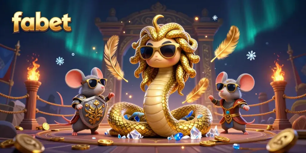 Experience exciting betting action with fabet through lively characters and casino elements.