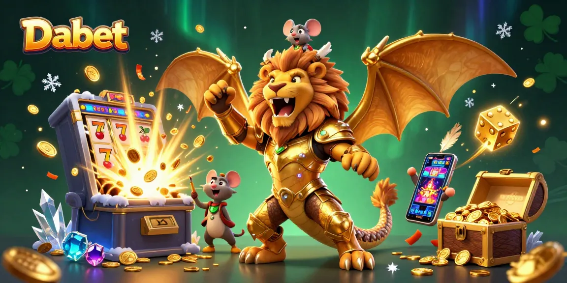 Dabet invites players to win with exciting casino action and vibrant gameplay elements in a dynamic scene.