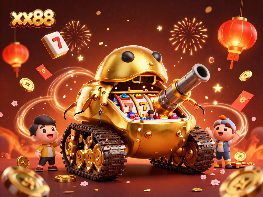 Experience exciting action at xx88 casino with a vibrant golden beetle tank bursting with games.