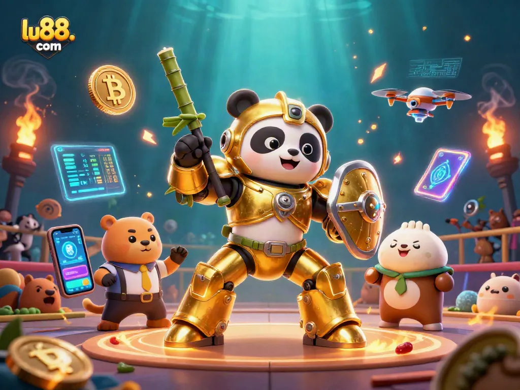 Engage in thrilling gambling adventures at lu88. com with a vibrant 3D casino scene featuring exciting game elements.