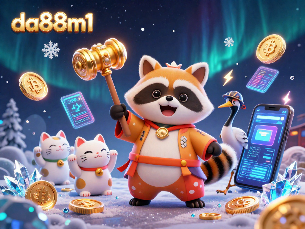 Bet on da88m1 with our cheerful tanuki characters celebrating in a vibrant casino.