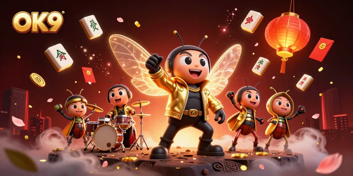 Experience thrilling gameplay at OK9 with vibrant characters and dynamic casino elements.