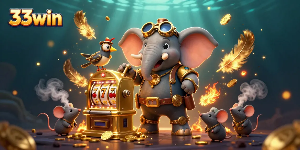 Spin the golden jackpot slot with vibrant 33win characters for exciting casino wins!