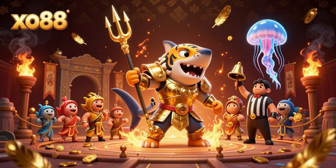 Engage with the thrilling nature of xo88, where players enjoy underwater casino battles led by a gladiator shark.