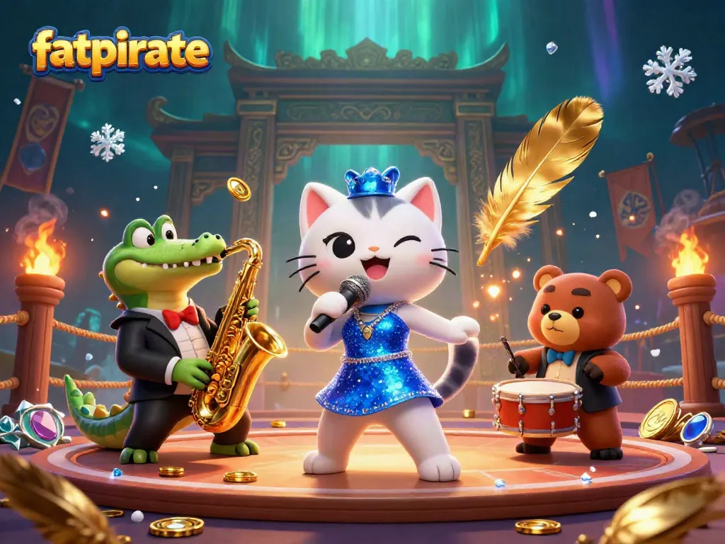 Engage with fatpirate's vibrant casino scene featuring lively characters and dynamic gaming elements.