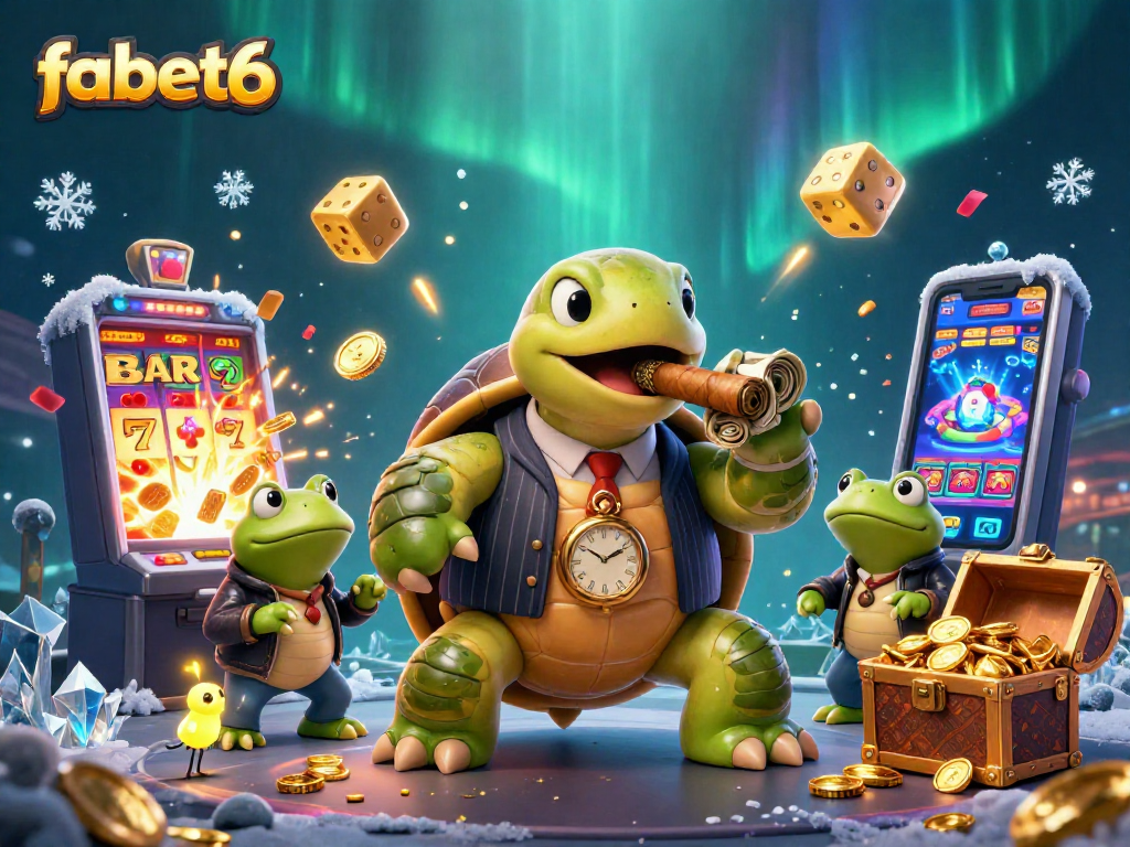 Engage with fabet6 and experience the thrill of casino games alongside a unique 3D illustration featuring vibrant characters.