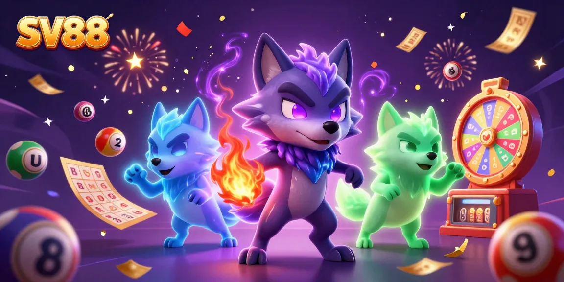 Engage in thrilling gameplay at SV88 with stunning 3D wolf characters and dynamic lottery visuals.