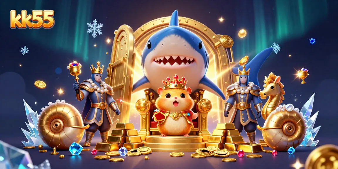 Experience the excitement of winning at kk55 with an entertaining underwater casino scene.