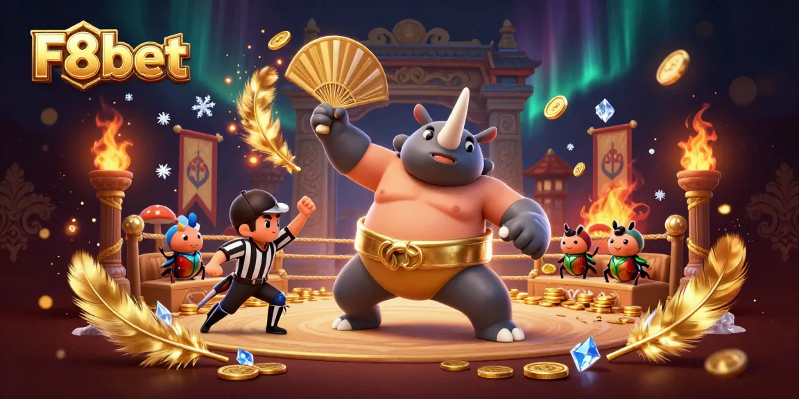 Experience exhilarating gameplay with F8bet's vibrant casino scene featuring dynamic characters and golden coins.