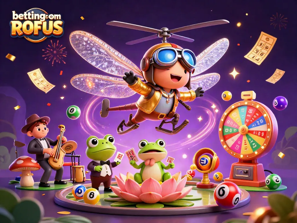 Experience betting uden om ROFUS in a dynamic 3D scene with colorful elements and delightful characters.
