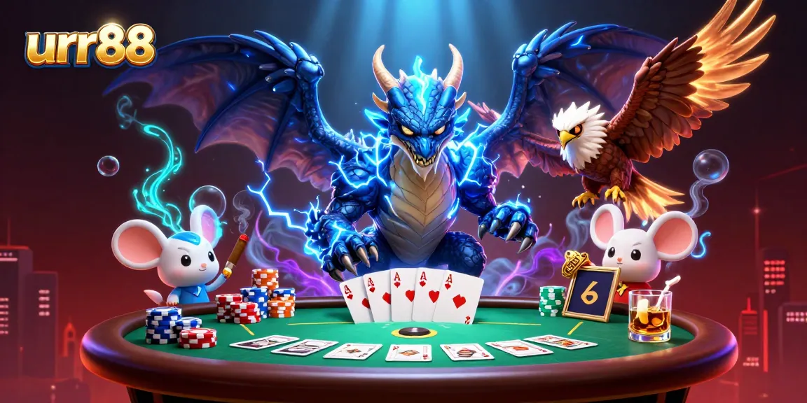 Win big with urr88 at the dazzling poker table surrounded by electrifying characters.