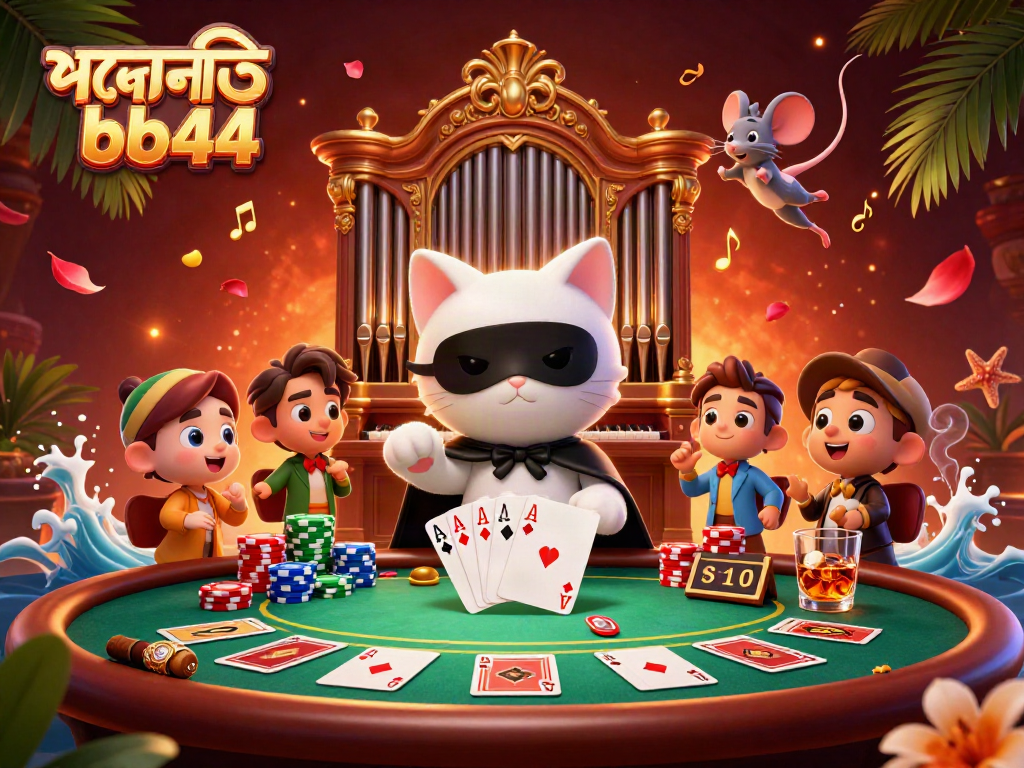 Engage in the vibrant world of পদোন্নতি bb44 with dynamic casino-themed 3D illustration.