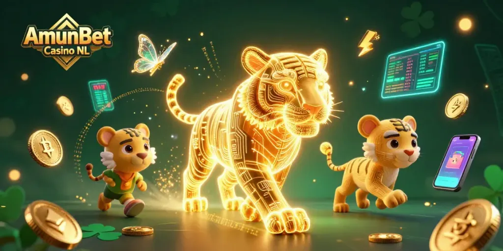 Speel met AmunBet Casino NL en ontdek een dynamisch digitaal casinospel vol neon elementen.