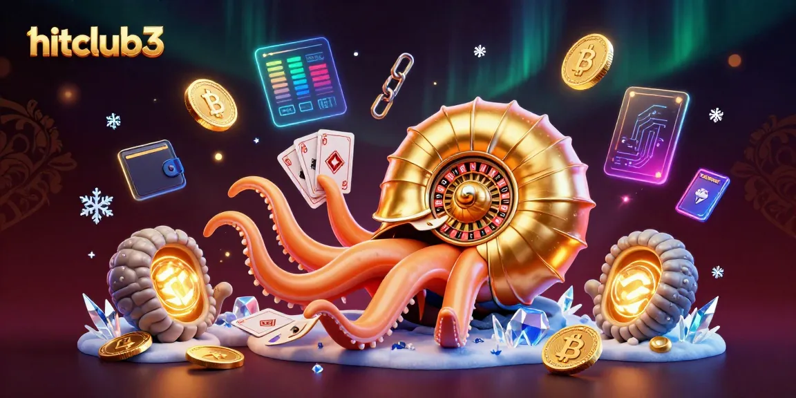 Experience the excitement of hitclub3 with a vibrant 3D scene featuring a giant nautilus roulette wheel.