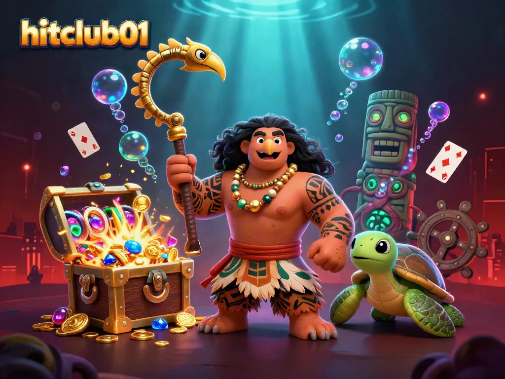 Experience thrilling casino action with hitclub01's vibrant underwater scene filled with slots and treasure.