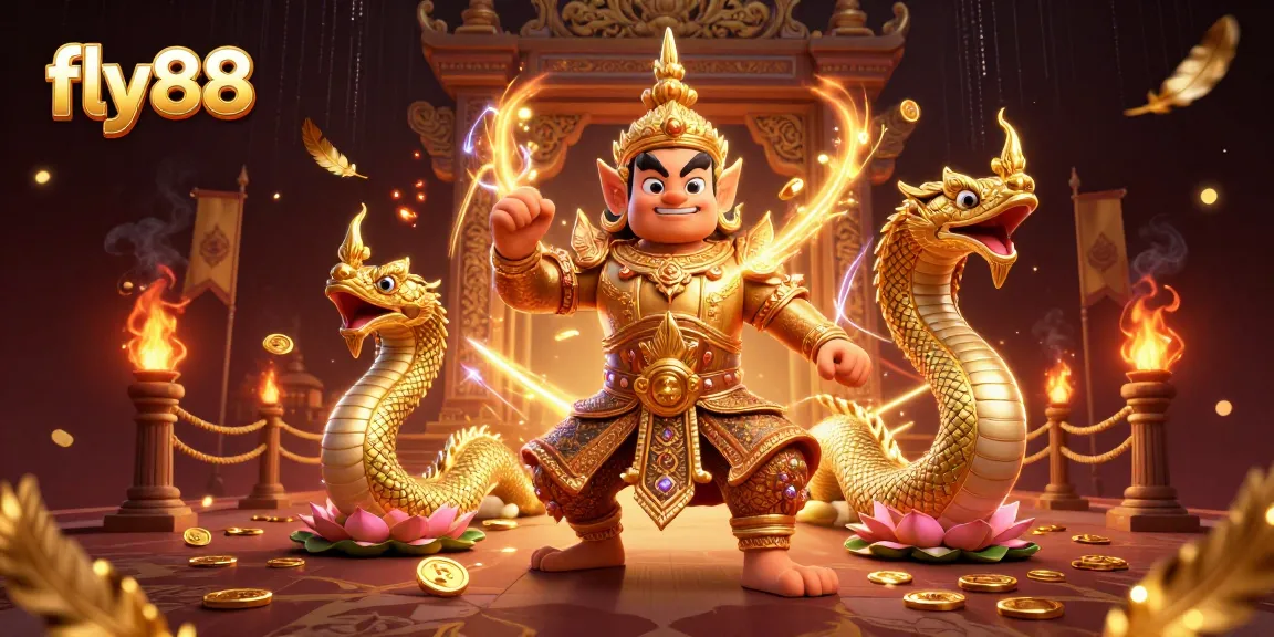 Experience the thrill of fly88 with captivating gambling scenes featuring guardians and treasures.